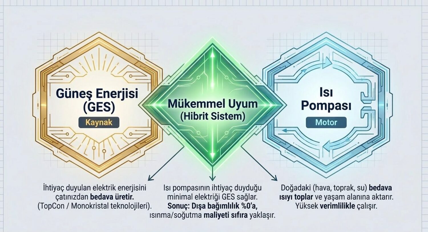 GES kaynak isi pompasi motor hibrit sistem mukemmel uyum